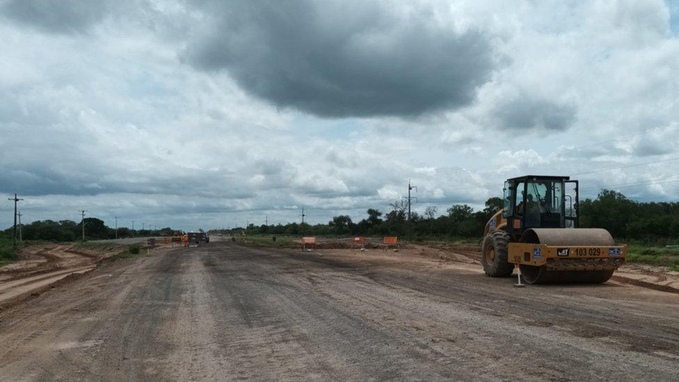 View of construction on the Bioceanic Highway