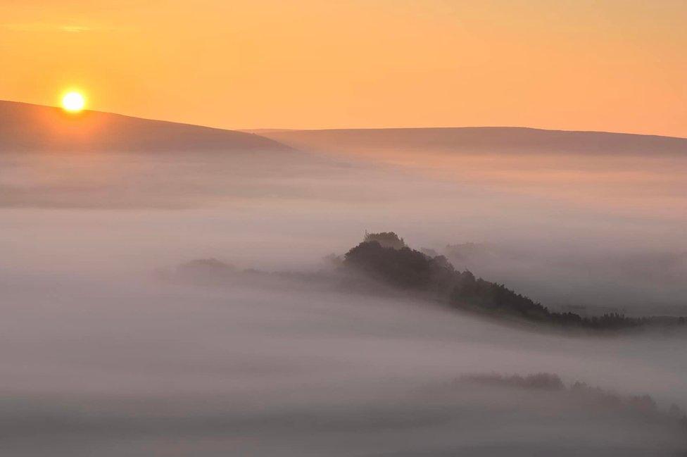 Cloud inversion above Castleton