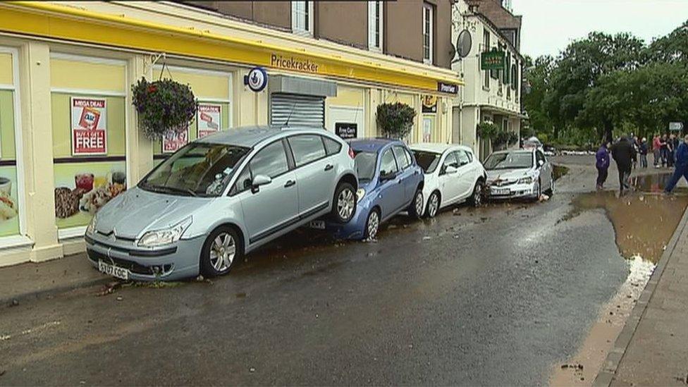 Damaged cars