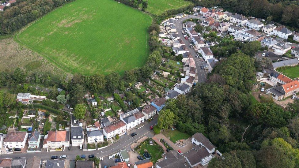 Jersey aerial of homes