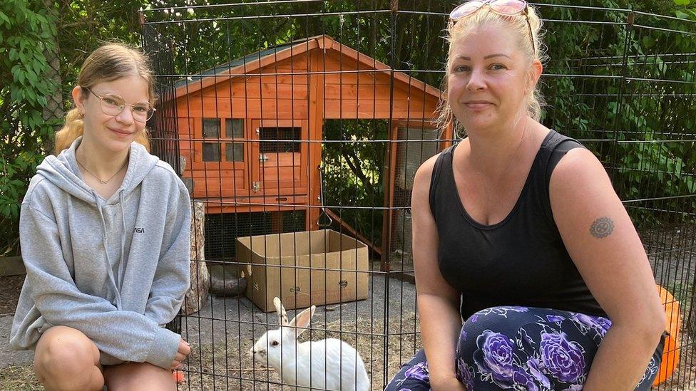 Lilly-Grace Honeysett-Beale and her mother Becky