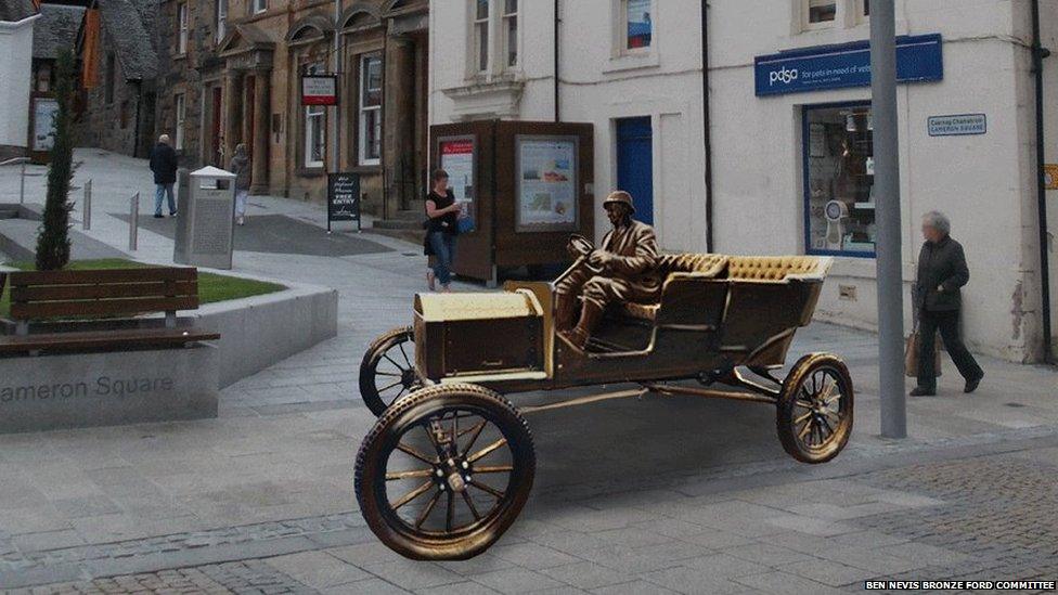 Mock up of bronze sculpture in Fort William