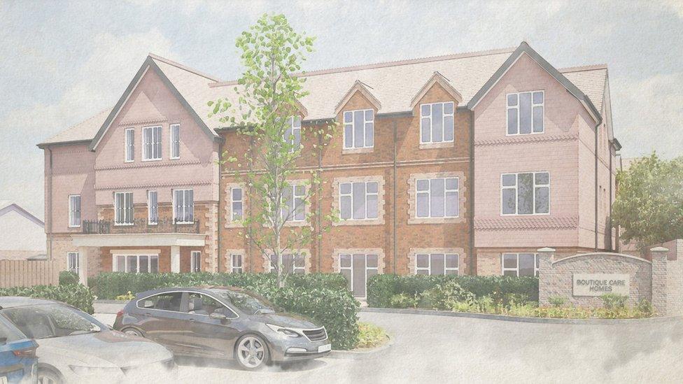 Artist's impression for the new care home in Woodley