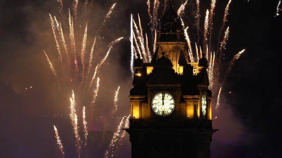 Fireworks in Edinburgh