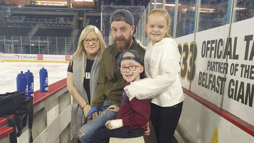 Blake's family at the SSE Arena