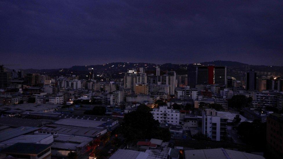 View over Caracas on Thursday evening