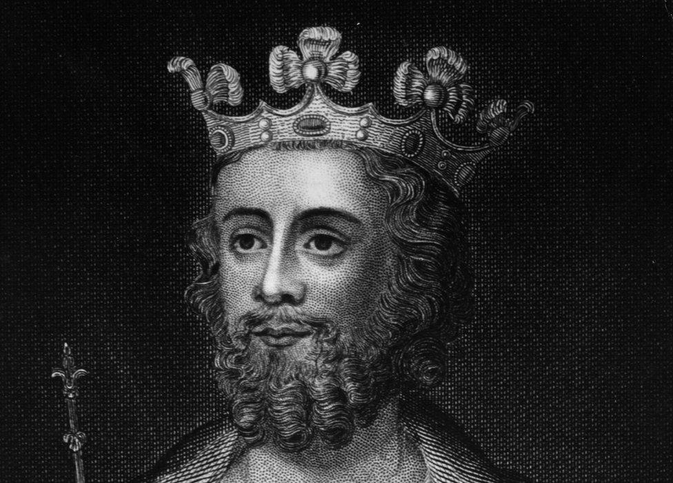 A drawing of Edward II