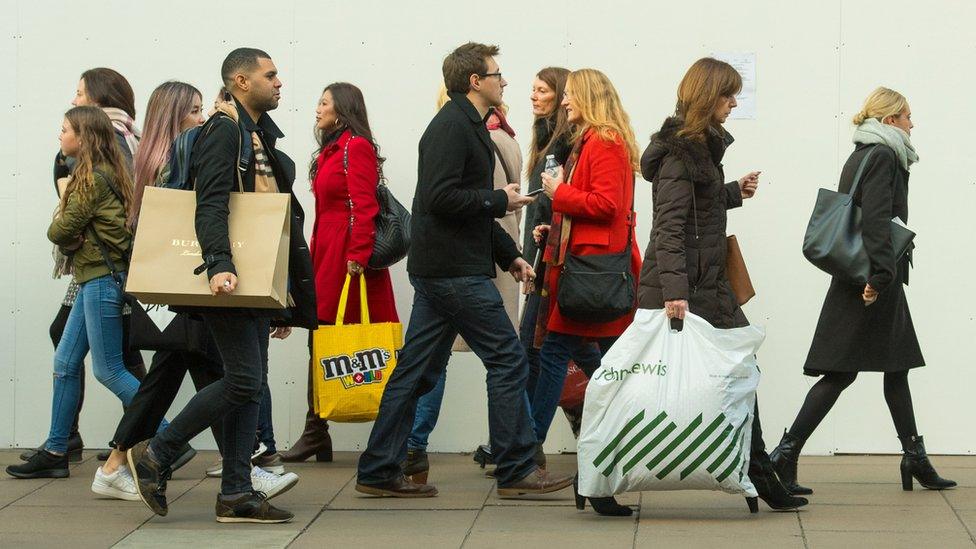 Shoppers on Oxford Street