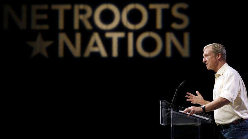 Tom Steyer speaks at the Netroots Nation convention