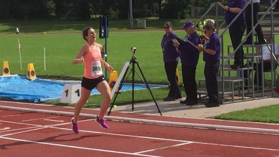 Ellie competing in the British Transplant Games in 2017