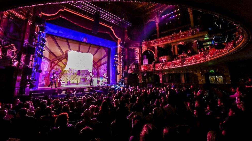 Pantomime at the Hackney Empire theatre in London