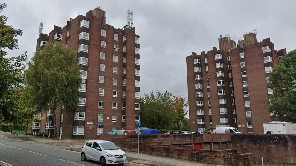 Two blocks of flats in Burslem