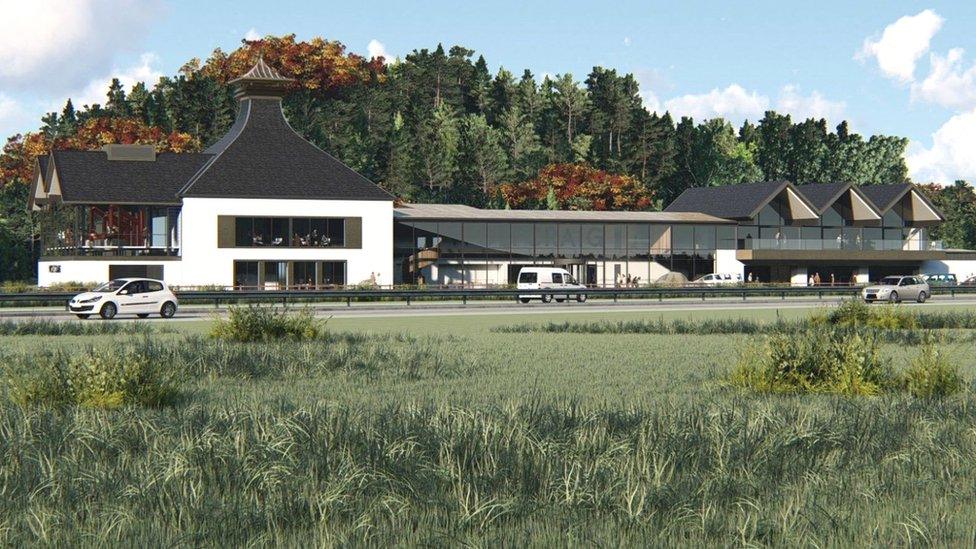 CGI of planned distillery near Stirling