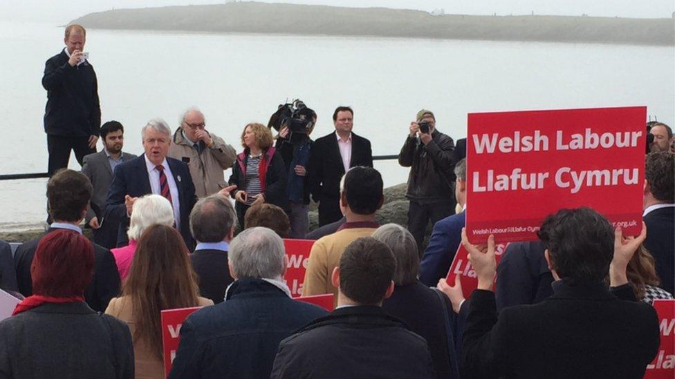 Cawyn Jones launching Labour's campaign