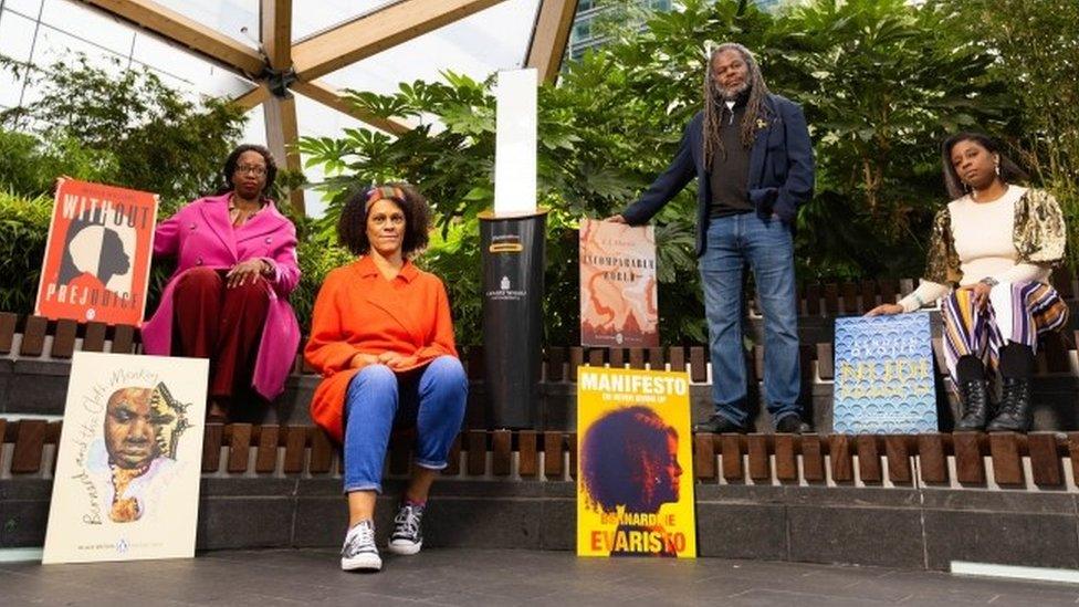 (Left to right) Authors Nicola Williams, Bernardine Evaristo, Steven Ian Martin and Irenosen Okojie