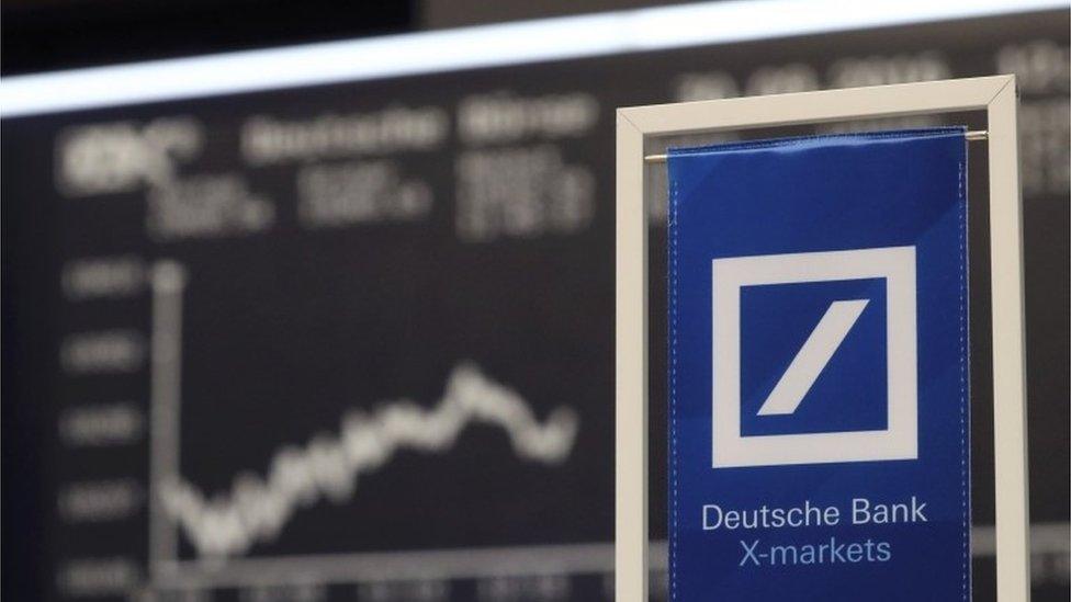 Deutsche share price and logo