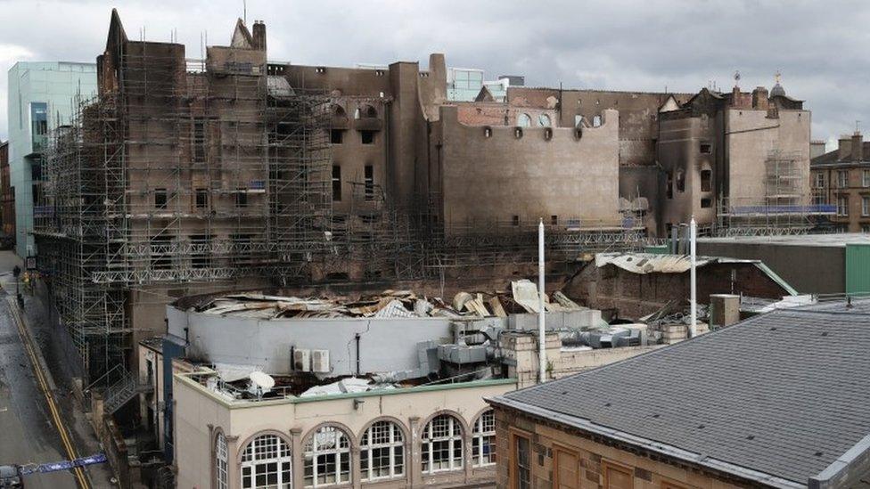 Fire-damaged Glasgow School of Art