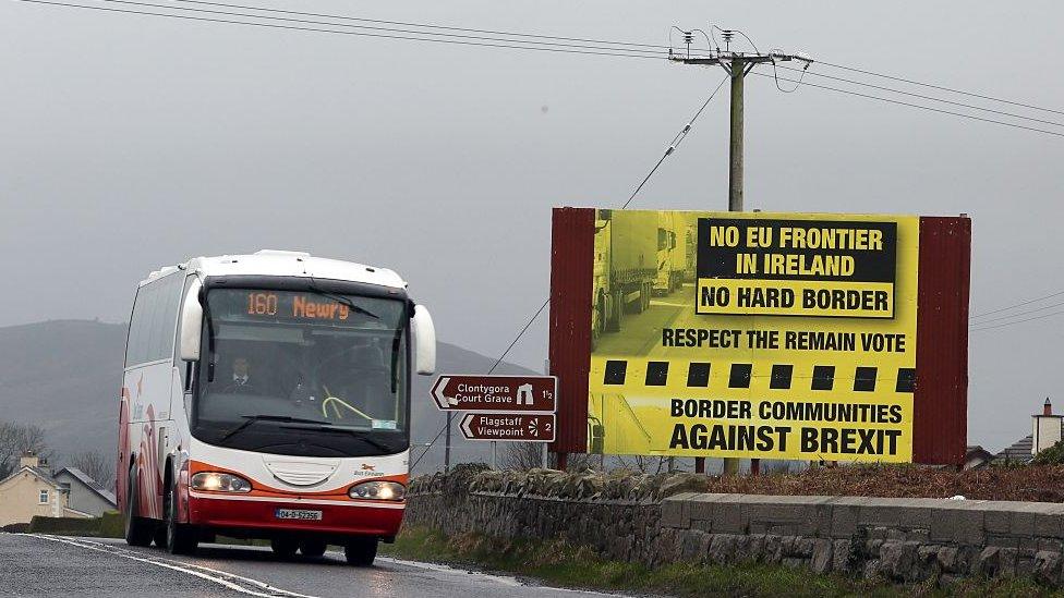 Poster on border with Brexit