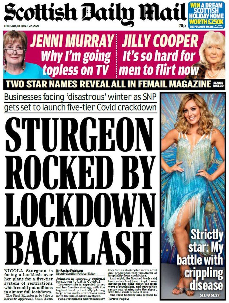 Scottish Daily Mail front page