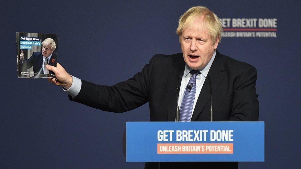 Boris Johnson has launched his party's manifesto