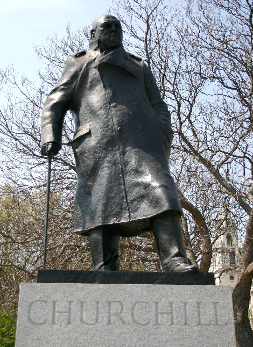 Statue of Sir Winston Churchill in Parliament Square, London