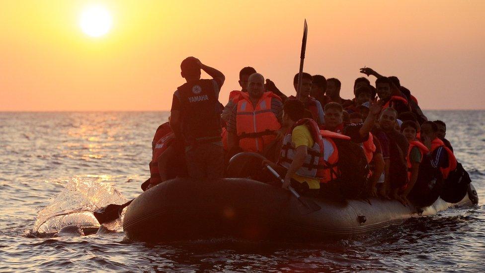 Migrants trying to reach Kos, Greece