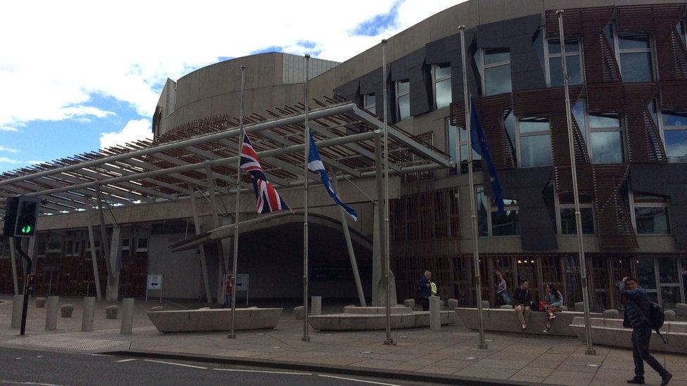 Flags at half mast