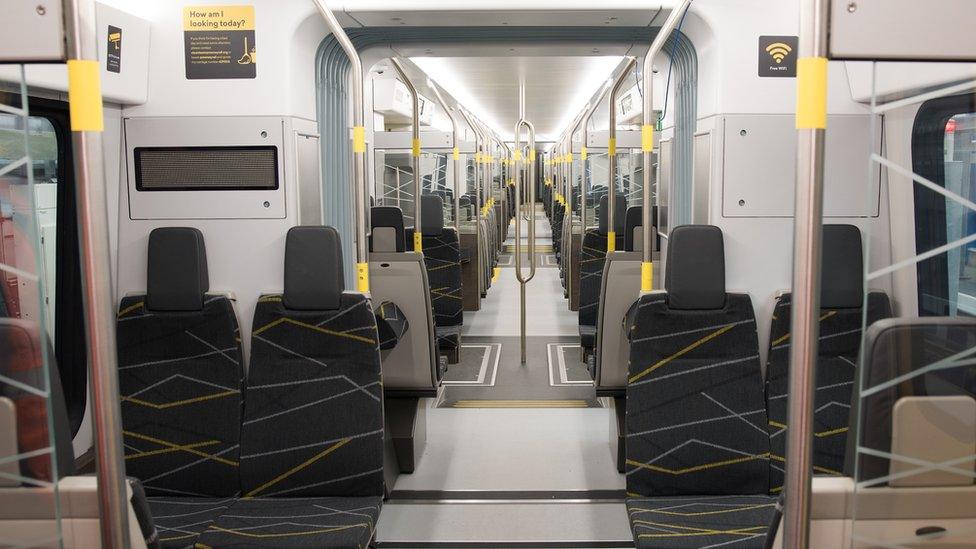 Inside new Merseyrail train