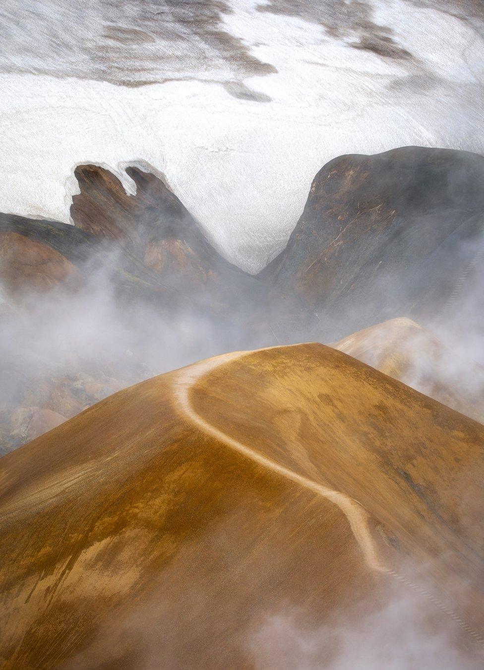 A landscape view of a mountain