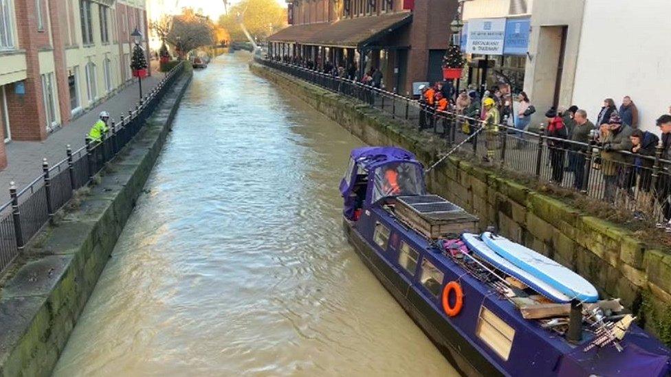 Boat after rescue