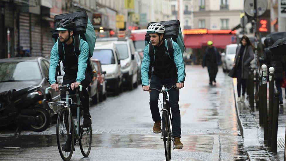 Deliveroo bikers