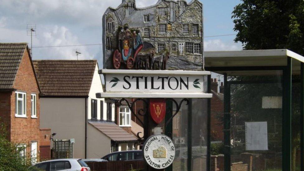 Stilton village sign