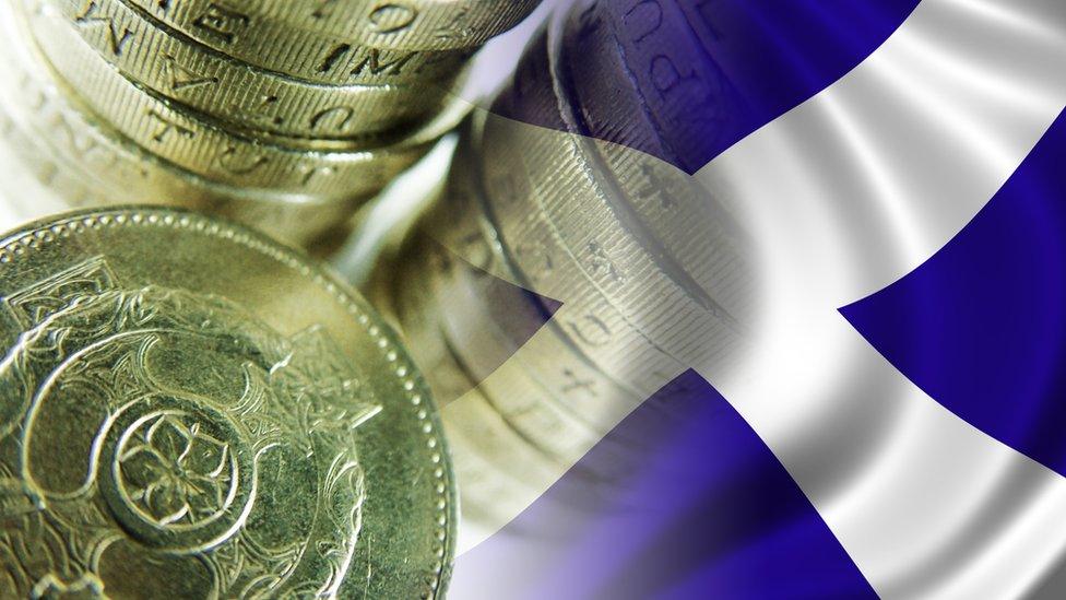 Saltire and coins