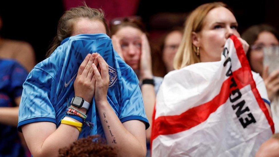 England fans watching England lose the World Cup final