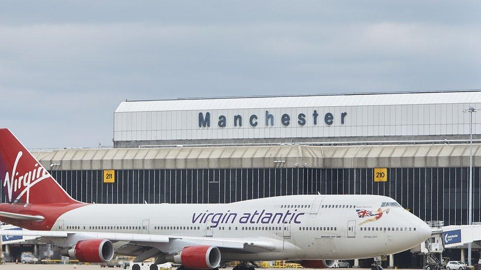 Plane at Manchester Airport