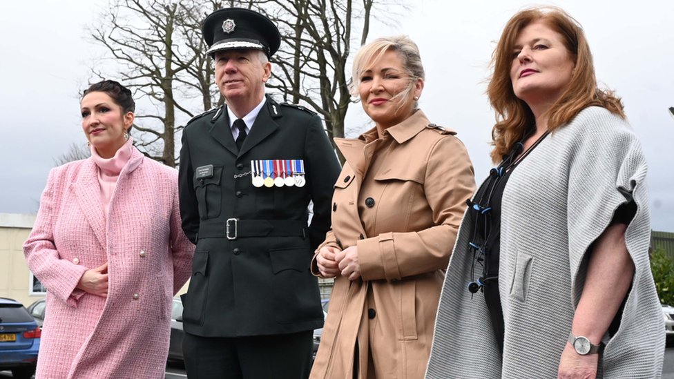 Deputy First Minister Emma Little-Pengelly joined First Minister Michelle O'Neill at Friday's ceremony