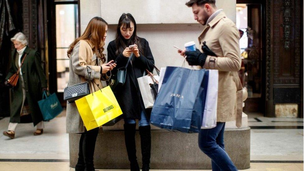 Shoppers on Oxford St