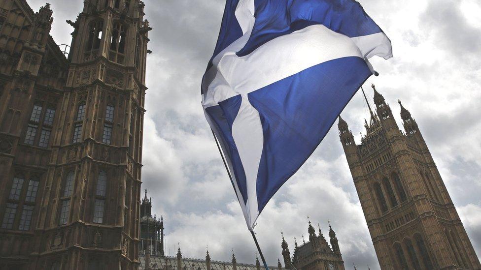 Scotland flag at Westminster