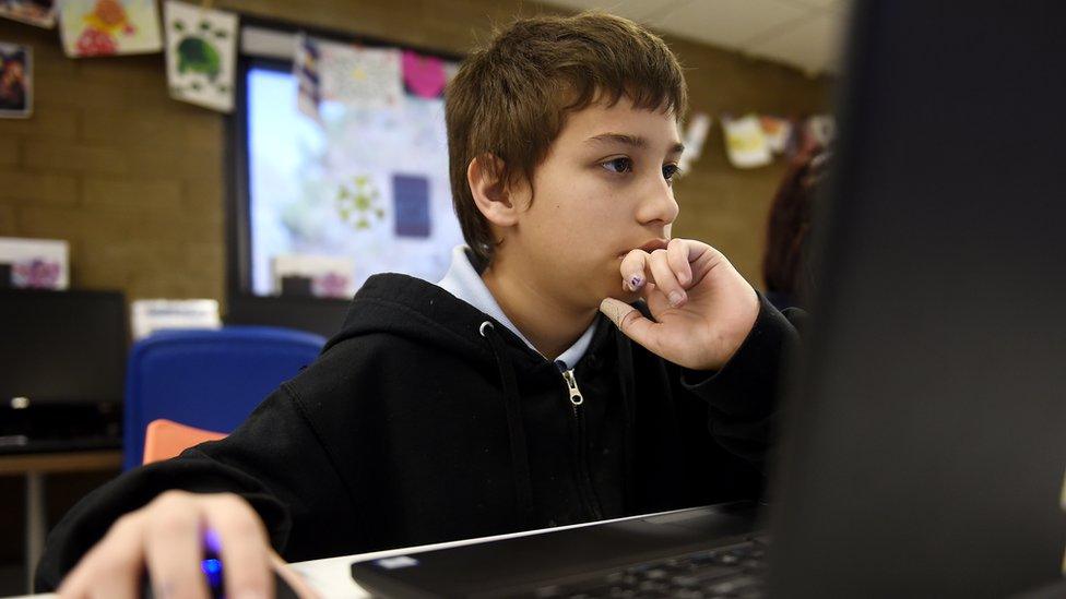 Child on computer