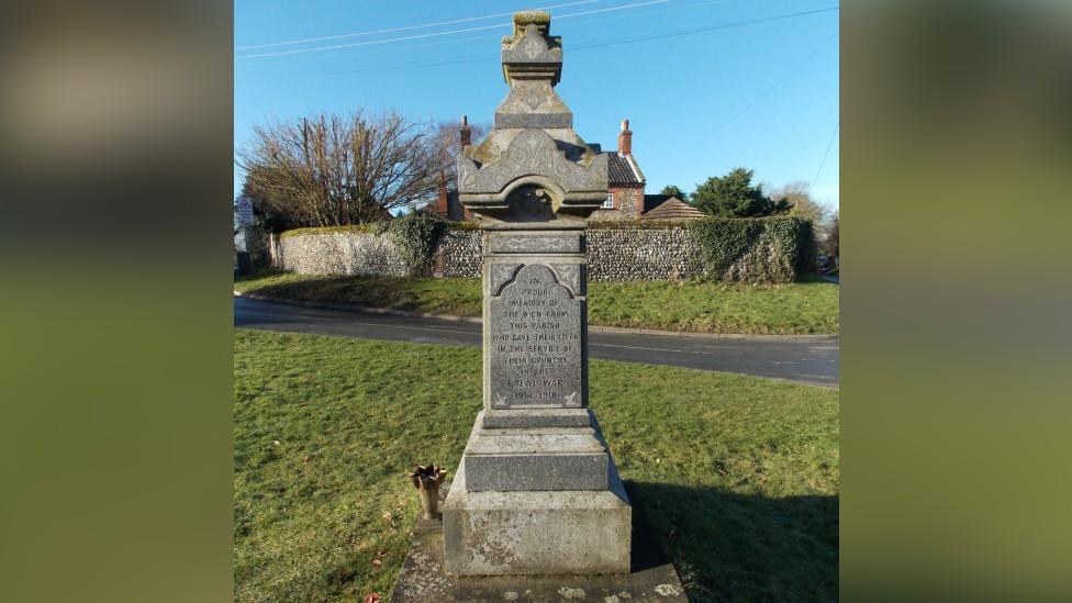 Barnham War Memorial,Thetford, Norfolk