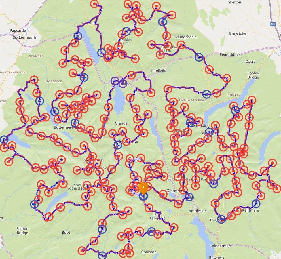 A map of the course