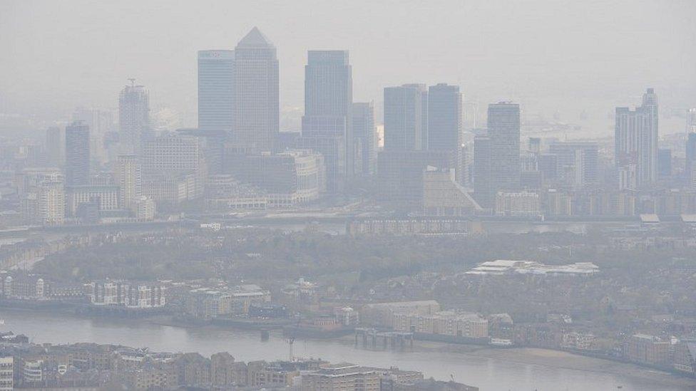 Pollution over London