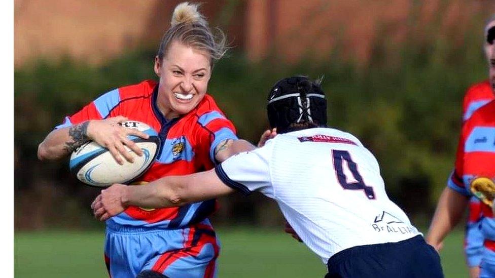 Liberton women in action on the pitch