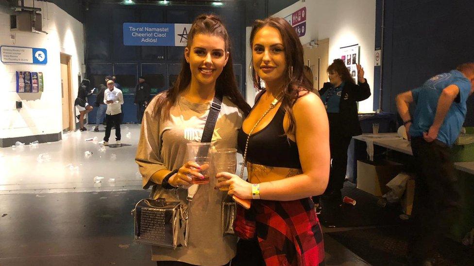 Charlotte (left) and Becky were at the BBC Radio 1Xtra concert