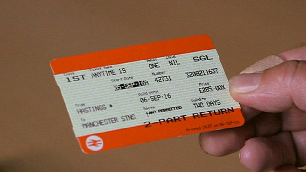 Fake rail ticket