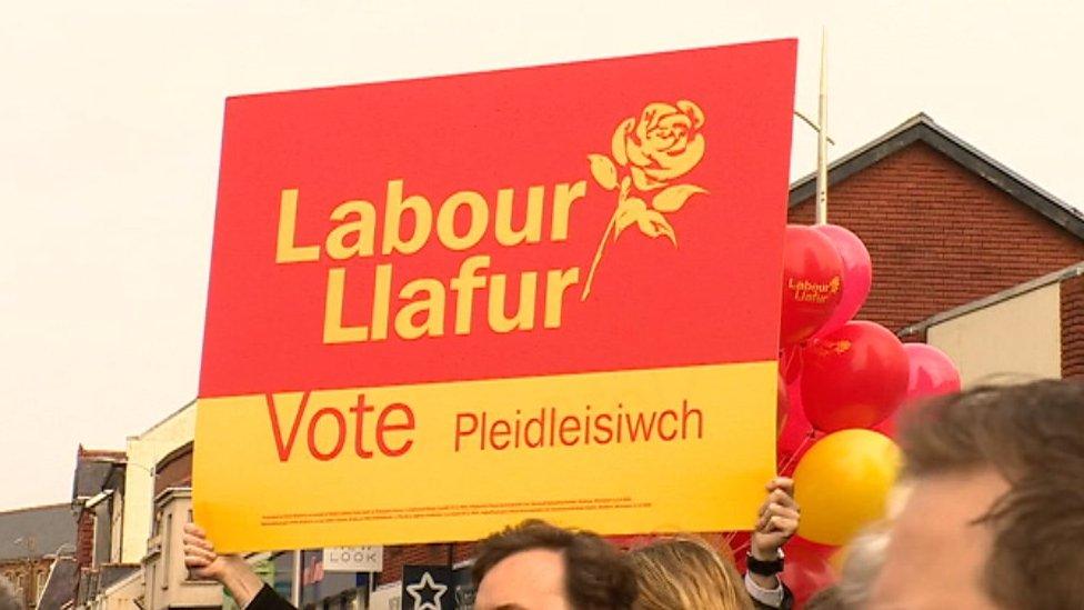 Welsh Labour campaign banner