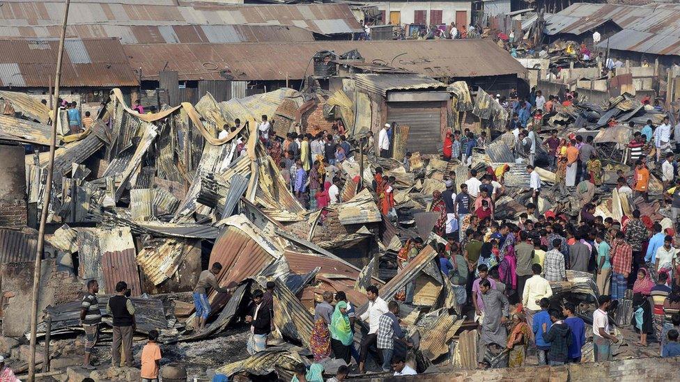 destroyed houses in Chittagong