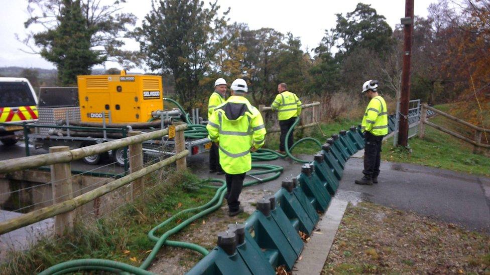 Flood defences at St Asaph