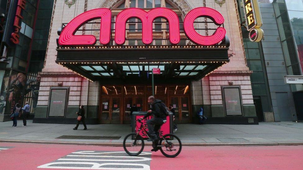 A closed AMC cinema in New York City