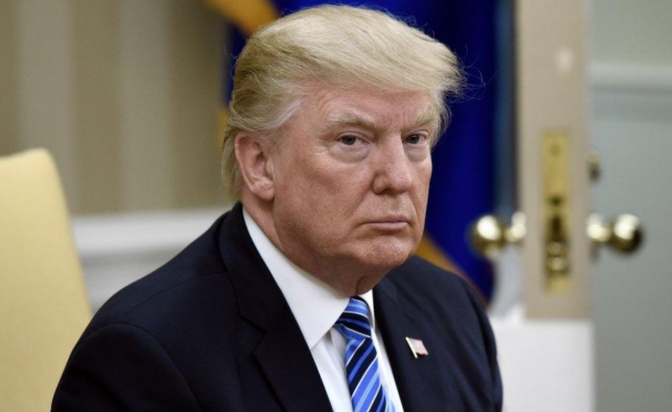 US President Donald Trump pictured in the Oval Office of the White House on June 30, 2017